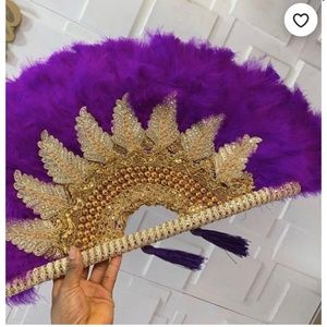Fur Feather Hand Fan
